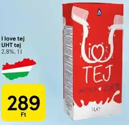 Tesco I love tej UHT tej 2,8% ajánlat