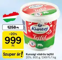 Tesco Kunsági vödrös tejföl ajánlat