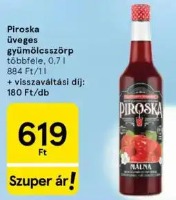 Tesco Piroska Üveges gyümölcsszörp ajánlat