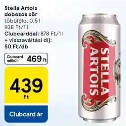 Tesco Stella Artois dobozos sör ajánlat