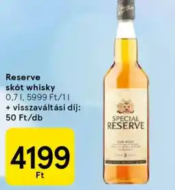 Tesco Reserve skót whisky ajánlat