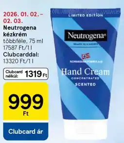 Tesco Neutrogena kézkrém ajánlat