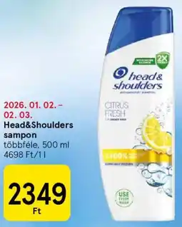 Tesco Head&Shoulders sampon ajánlat