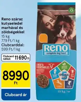 Tesco Reno száraz kutyaeledel marhával és zöldségekkel ajánlat