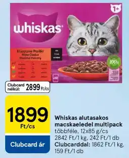 Tesco Whiskas alutasakos macskaeledel multipack ajánlat