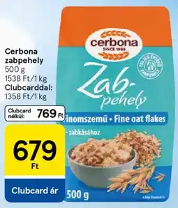 Tesco Cerbona zabpehely ajánlat