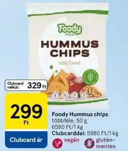 Tesco Foody Hummus chips ajánlat