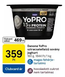 Tesco Danone YoPro sztracsatellaízű sovány joghurt ajánlat