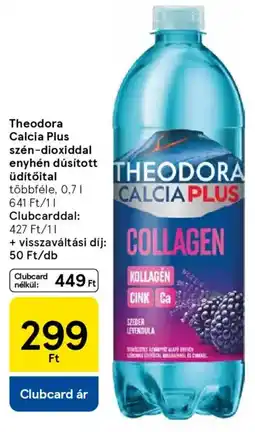 Tesco Theodora Calcia Plus szén-dioxiddal enyhén dúsított üdítőital ajánlat