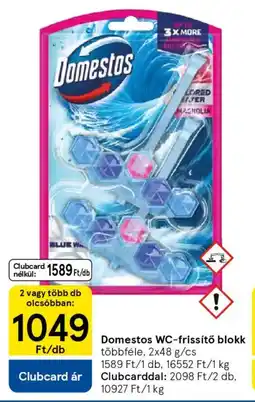 Tesco Domestos WC-frissítő blokk ajánlat