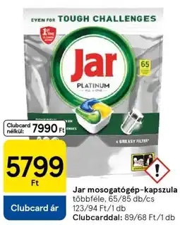 Tesco Jar mosogatógép-kapszula ajánlat