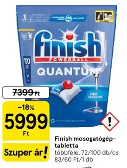 Tesco Finish mosogatógép- tabletta ajánlat