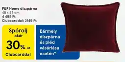 Tesco F&F Home díszpárna ajánlat