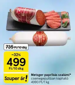 Tesco Metzger paprikás szalámi ajánlat