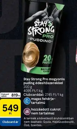 Tesco Stay Strong Pro mogyorós puding édesítőszerekkel ajánlat