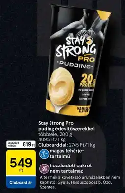 Tesco Stay Strong Pro puding édesítőszerekkel ajánlat