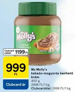 Tesco Ms Molly's kakaós-mogyorós kenhető krém ajánlat