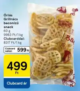 Tesco Óriás Grillrács baconízű snack ajánlat