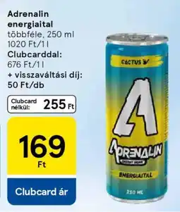 Tesco Adrenalin energiaital ajánlat
