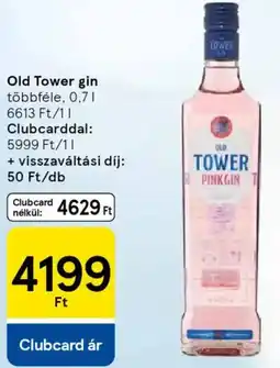 Tesco Old Tower gin ajánlat