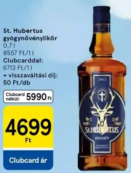 Tesco St. Hubertus gyógynövénylikőr ajánlat