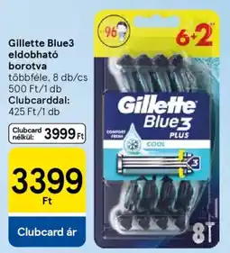 Tesco Gillette Blue3 eldobható borotva ajánlat