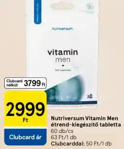 Tesco Nutriversum Vitamin Men étrend-kiegészítő tabletta ajánlat