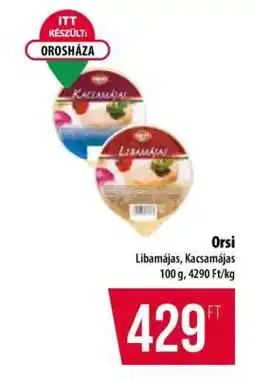 Coop Orsi Libamájás, Kacsamájás ajánlat