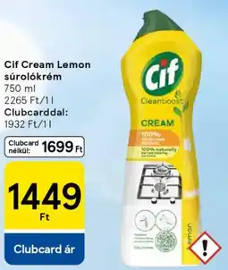 Tesco Cif Cream Lemon súrolókrém ajánlat