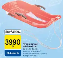 Tesco Piros műanyag szánkó fékkel ajánlat