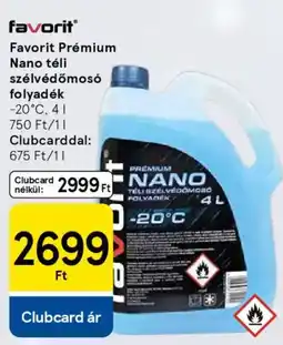 Tesco Favorit Prémium Nano téli szélvédőmosó folyadék ajánlat