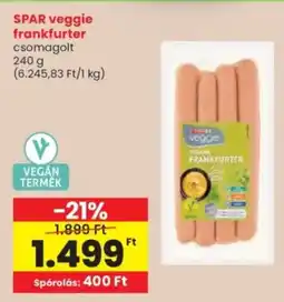 Spar SPAR veggie frankfurter ajánlat