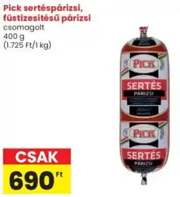 Spar Pick sertéspárizsi, füstízesítésű párizsi ajánlat