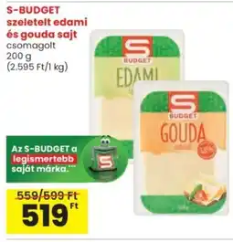 Spar S-BUDGET szeletelt edami és gouda sajt ajánlat