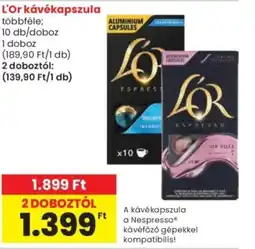 Spar L'Or kávékapszula ajánlat