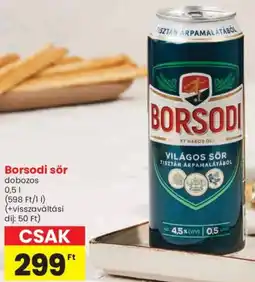 Spar Borsodi sör ajánlat