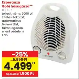 Spar Esperanza Gobi hősugárzó ЕННО01 ajánlat