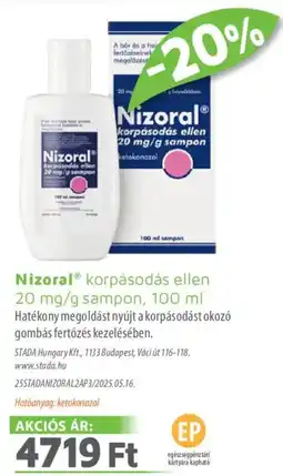 Alma Gyógyszertárak Nizoral korpásodás ellen sampon ajánlat