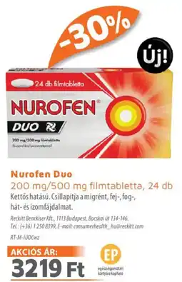 Alma Gyógyszertárak Nurofen Duo filmtabletta ajánlat