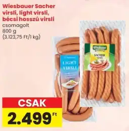 Spar Wiesbauer Sacher virsli, light virsli ajánlat