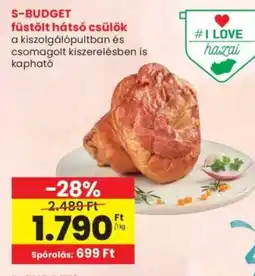 Spar S-budget füstölt hátsó csülök ajánlat