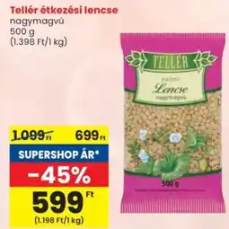 Spar Tellér étkezési lencse ajánlat