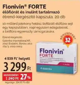 Pingvin Patika FlonivinⓇ FORTE élőflórát és inulint ajánlat