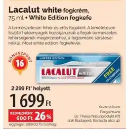 Pingvin Patika Lacalut white fogkrém ajánlat