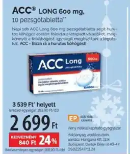 Pingvin Patika Acc® long ajánlat