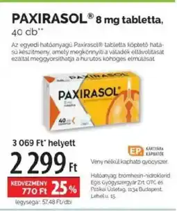 Pingvin Patika PAXIRASOL® ajánlat