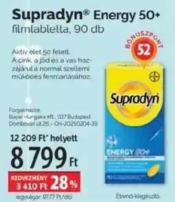 Pingvin Patika SupradynⓇ Energy 50+ filmtabletta ajánlat