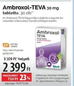 Pingvin Patika Ambroxol-TEVA 30 mg tabletta ajánlat