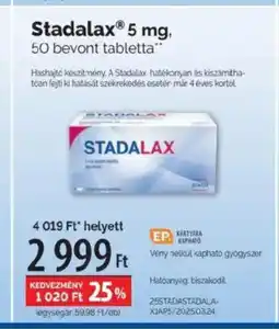 Pingvin Patika Stadalax® bevont tabletta ajánlat