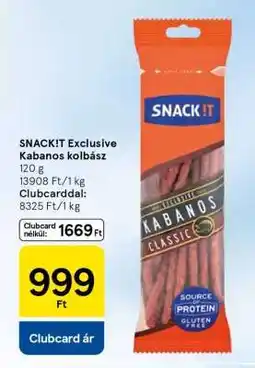 Tesco SNACK!T Exclusive Kabanos kolbász ajánlat
